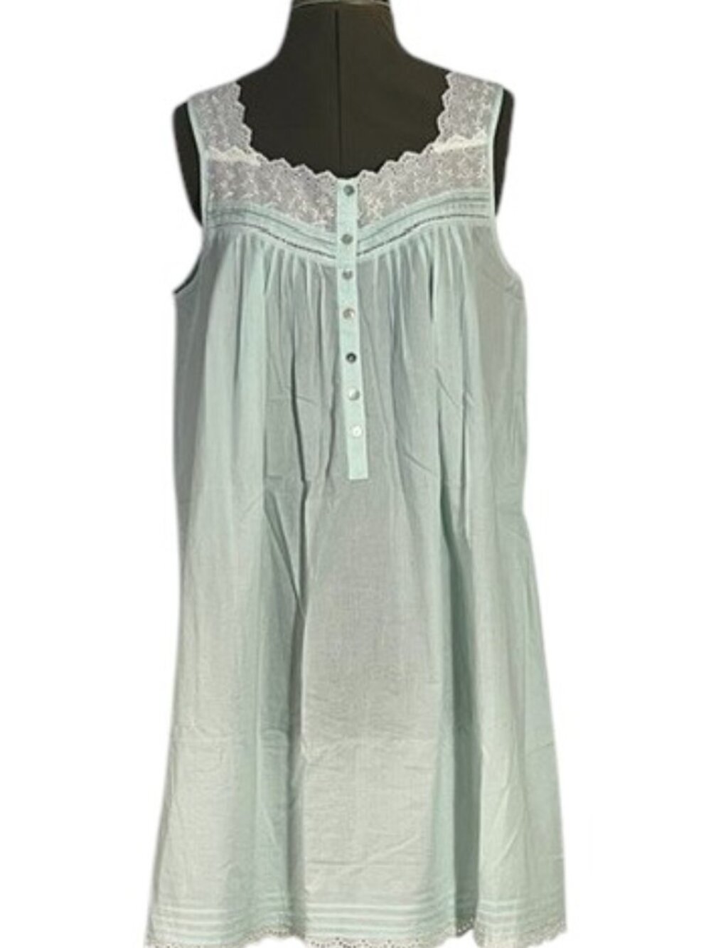EILEEN WEST Light Mint Green Nightgown With Robe Set Size S NWOT - Picture 2 of 16